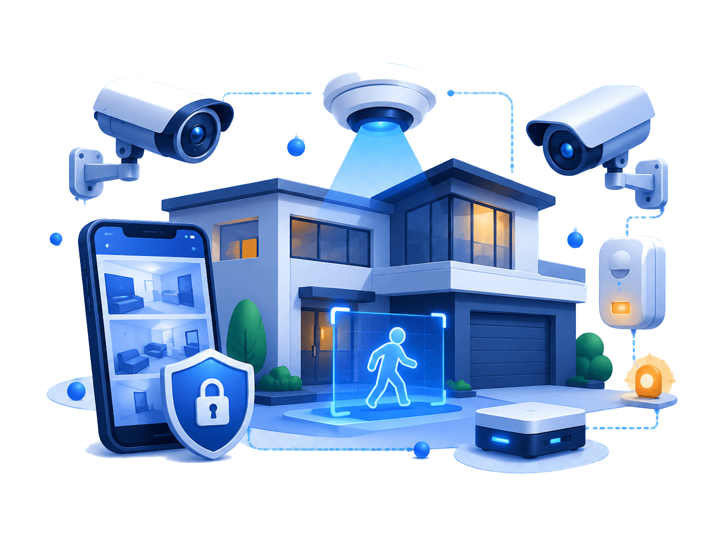 Ilustração de Soluções Smart Home & Office